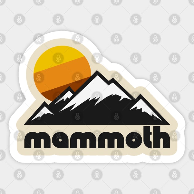 Retro Mammoth ))(( Tourist Souvenir Travel California Design Sticker by darklordpug